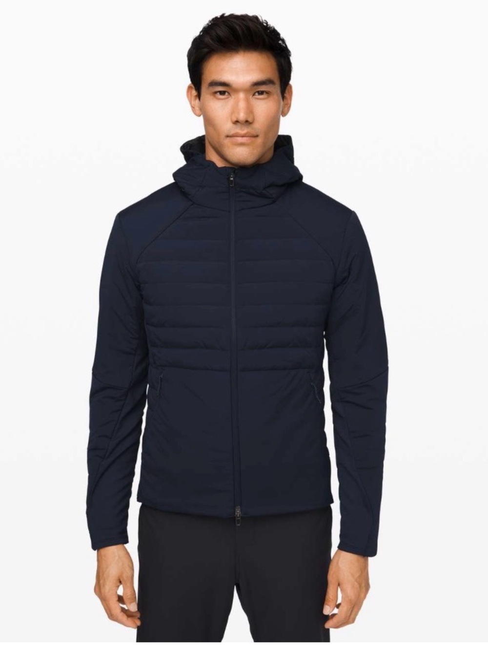 lululemon athletica Men's Quilted Hooded Jacket in Navy
